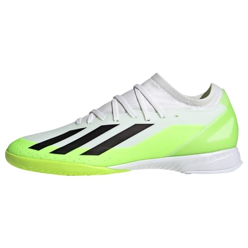 adidas Unisex X Crazyfast.3 Boots Fußballschuhe (Indoor), FTWR White/core Black/Lucid Lemon, 44 2/3 EU von adidas