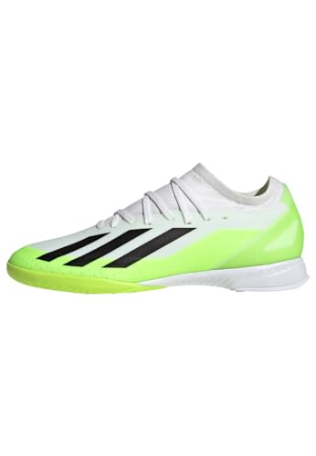 adidas Unisex X Crazyfast.3 Indoor Boots Fußballschuhe, Cloud White/Core Black/Lucid Lemon, 46 EU von adidas