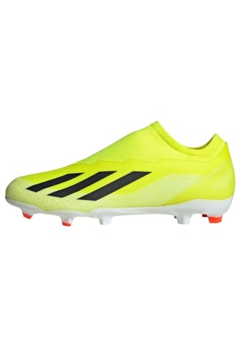adidas Unisex X Crazyfast League Laceless Firm Ground Boots Fußballschuhe, Solar Yellow/Core Black/Cloud White, 42 EU von adidas
