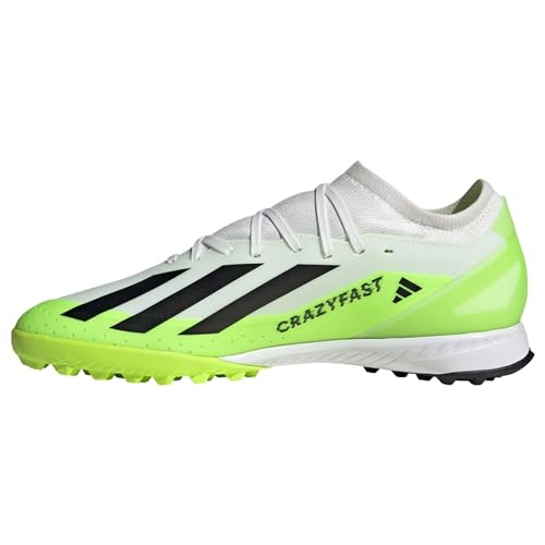 adidas Unisex X Crazyfast.3 Turf Boots Fußballschuhe (Rasen), FTWR White/core Black/Lucid Lemon, 42 2/3 EU von adidas