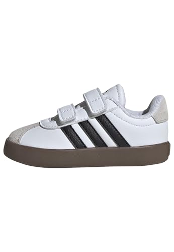 adidas Unisex Kinder VL Court 3.0 Shoes, Cloud White/Core Black/Grey One, 25 1/2 EU von adidas