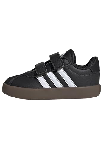 adidas Unisex Kinder VL Court 3.0 Shoes, Core Black/Cloud White/Core Black, 25 EU von adidas