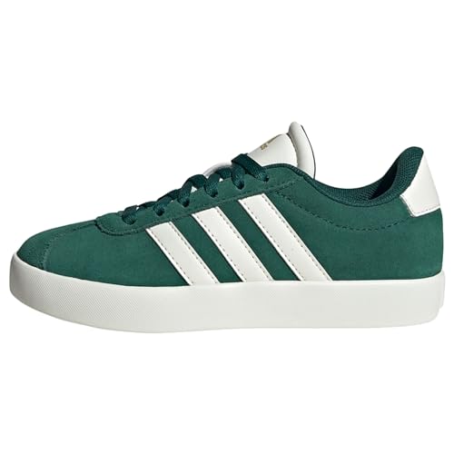 adidas Vl Court 3.0 K Unisex Kinder Sneaker, Collegiate Green Off White Gold Metallic, 31.5 EU von adidas