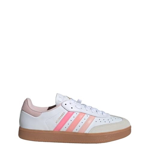 adidas Velosamba-Leder-Sneaker für Erwachsene, unisex, Weiß, Sandfarben, Rosa, Gold, Metallic, 0 Women/11.5 Men adidas Velosamba-Leder-Sneaker für Erwachsene, unisex, Weiß, Sandfarben, Rosa, Gold, Metallic, 0 Women/11.5 Men von adidas