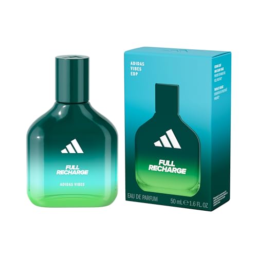 adidas Vibes Full Recharge Eau de Parfum, für alle, belebend und belebend, langanhaltender Duft, Zedernblatt und Muskatellersalbei, 50 ml von adidas