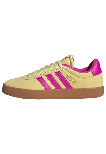 adidas Vl Court 3.0 Shoes Damen Schuhe, Powder Yellow Shock Pink Gold Met, 38 2/3 EU von adidas
