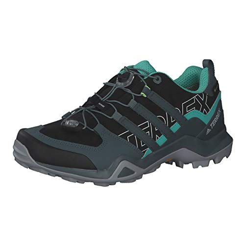 adidas Damen Terrex Swift R2 Gore-TEX Hiking Shoes Wanderschuhe, Core Black/Blue Oxide/Acid Mint, 38 2/3 EU von adidas