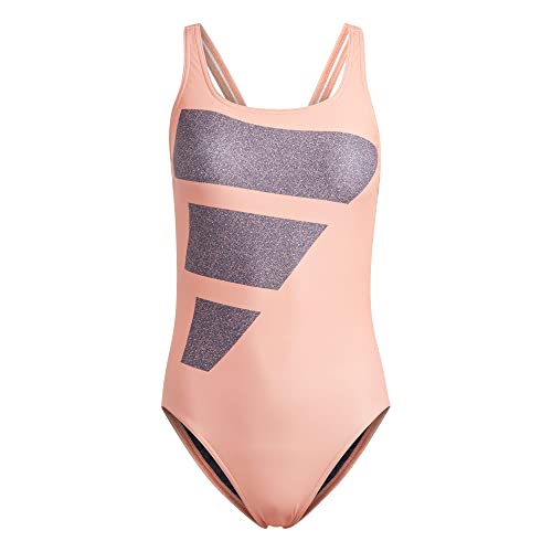 ADIDAS Women's Big Bars Suit Swimsuit, Coral Fusion/Shadow Navy/White, 46 von adidas