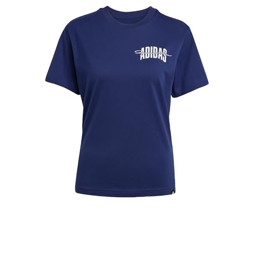 adidas Women's College-Grafik T-Shirt Dark Blue M von adidas