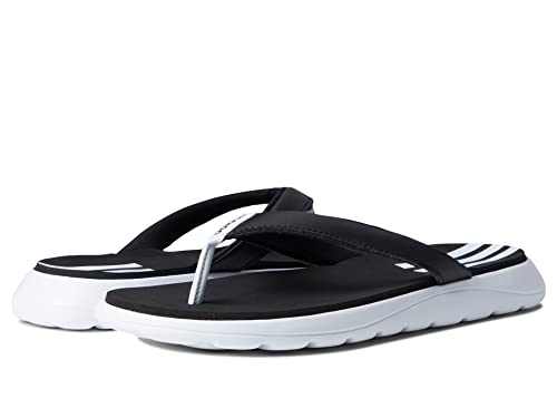 adidas Women's Comfort Flip Flop Slide Sandal, White/Black/White, 6 von adidas