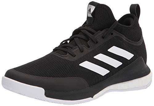 adidas Women's Crazyflight Mid Volleyball Shoe, Black/White/Black, 7.5 von adidas