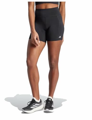adidas Women's DailyRun 5-Inch Short Leggings, Black/White, M von adidas
