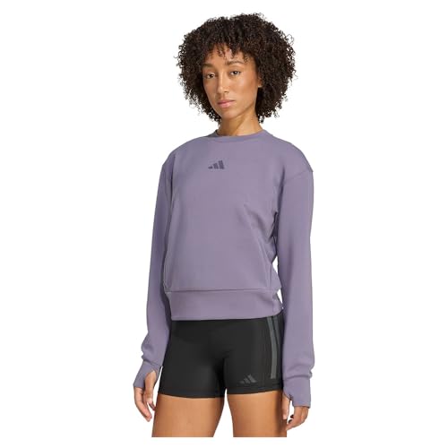 adidas Women's Designed-for-Training Warm-Up Sweatshirt Preloved Violet L von adidas