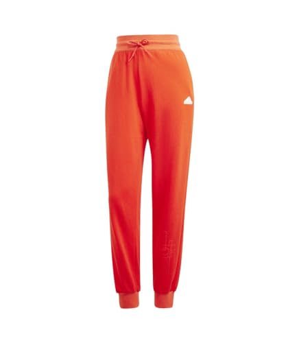 adidas Women's French Terry Print Regular Pants Hose, Bright red, S von adidas