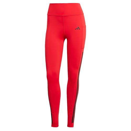 adidas Women's Optime 3-Streifen Full-Length Leggings Pure Ruby L von adidas