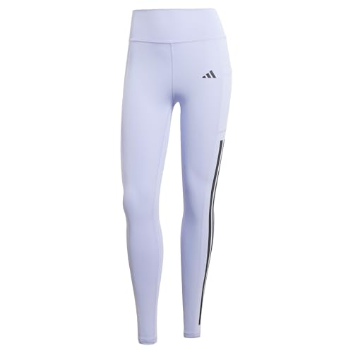 adidas Women's Optime 3-Streifen Full-Length Leggings Violet Tone L von adidas