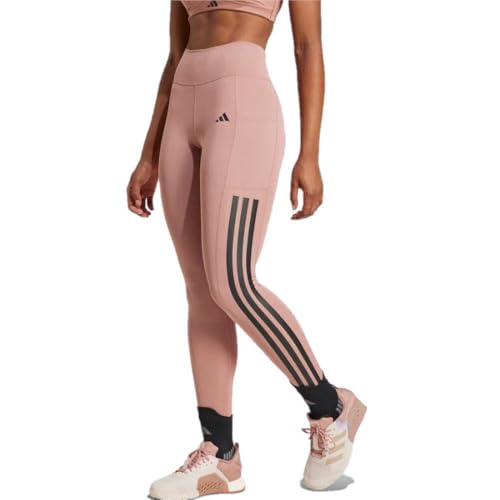 adidas Women's Optime 3-Streifen Full-Length Leggings Warm Clay M von adidas