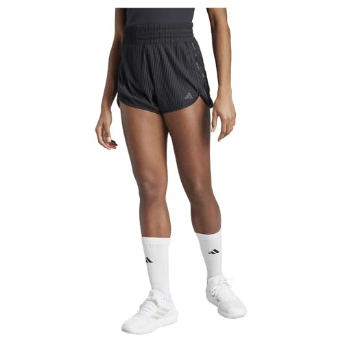 adidas Women's Pacer All Gym Seasonal Rib High-Rise Tonal 3-Streifen Shorts Black M von adidas