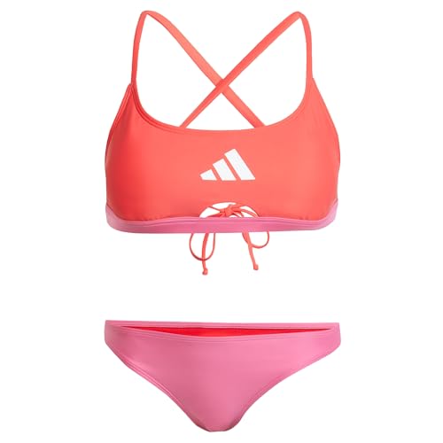 adidas Women's Padded Colorblock X-Back Bikini Pulse Magenta/Semi Lucid Red M von adidas