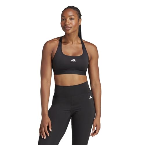 adidas Women's Powerreact Training Medium-Support Bra Sport-BH, Black, L C-D von adidas