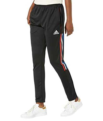 adidas Women's Standard Tiro Track Pants, Black/White/Vivid Red, Medium von adidas