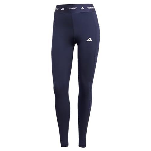 adidas Women's Techfit Stash Pocket Full-Length Leggings Legend Ink 2XL von adidas