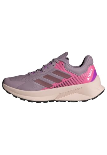 adidas Women's Terrex Soulstride Flow Trailrunning-Schuh Preloved Fig/Burgundy/Pink Fusion 42 von adidas