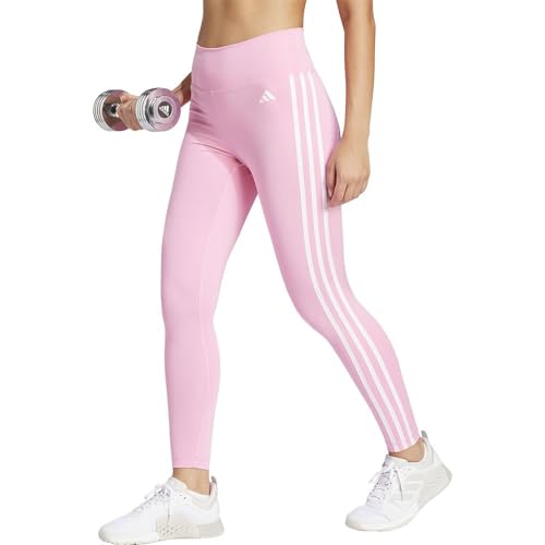 adidas Women's Train Essentials 3-Stripes High-Waisted 7/8 Leggings, Bliss pink, XS von adidas