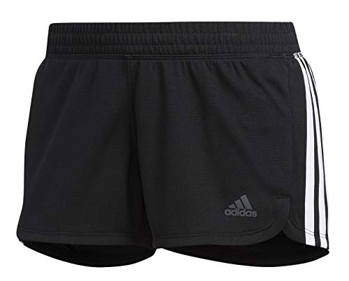 adidas Womens Pacer 3-Stripes Knit Shorts, Black/White, XS von adidas