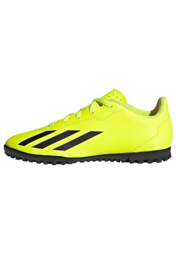 adidas X Crazyfast Club Turf Boots Fußballschuhe, Solar Yellow/Core Black/Cloud White, 32 EU von adidas
