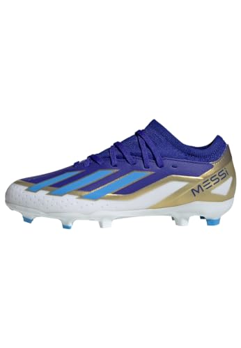 adidas X Crazyfast.3 Fg J Messi Sneaker, Dark Blue/Silver Met./Semi Flash Aqua, 28 EU von adidas