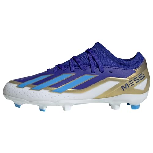 adidas X Crazyfast.3 Fg J Messi Sneaker, Dark Blue/Silver Met./Semi Flash Aqua, 28 EU von adidas