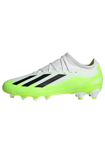 adidas X Crazyfast.3 Multi-Ground Boots Fußballschuhe, Cloud White/Core Black/Lucid Lemon, 30.5 EU von adidas