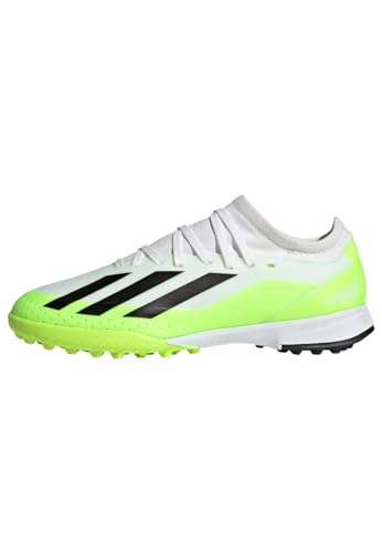 adidas X Crazyfast.3 Turf Boots Fußballschuhe, Cloud White/Core Black/Lucid Lemon, 30.5 EU von adidas