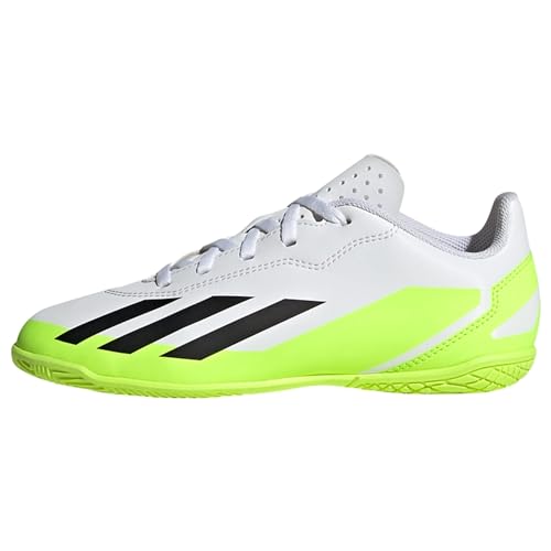 adidas X Crazyfast.4 Fußballschuhe (Indoor), Weiß (Ftwr White Core Black Lucid Lemon), 29 EU von adidas