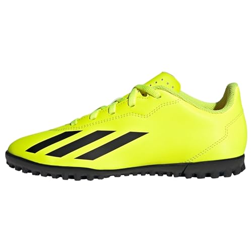 adidas Unisex Kinder X Crazyfast.4 Sneaker, Solar Yellow Core Black Cloud White, 28 EU von adidas