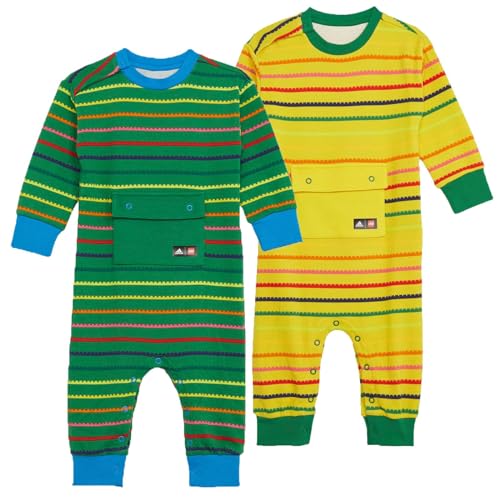 adidas X Lego® Baby Kinder Onesie Einteiler Langarm Body Schlafanzug Strampler (as3, Numeric, Numeric_80) von adidas