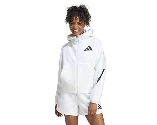 adidas Women's Z.N.E. Zip-Hoodie White M von adidas