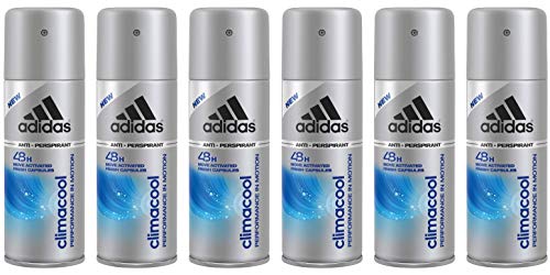 adidas climacool Anti-Perspirant Deo Body Spray für Herren - effektive Feuchtigkeits- und Geruchskontrolle bis zu 48h , 6er Pack (6 x 150 ml) von adidas