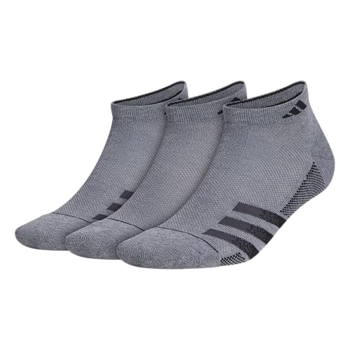 adidas mens Superlite Stripe 3 Low Cut Socks (3-Pair), Heather Dark Grey/Black/Night Grey, X-Large von adidas