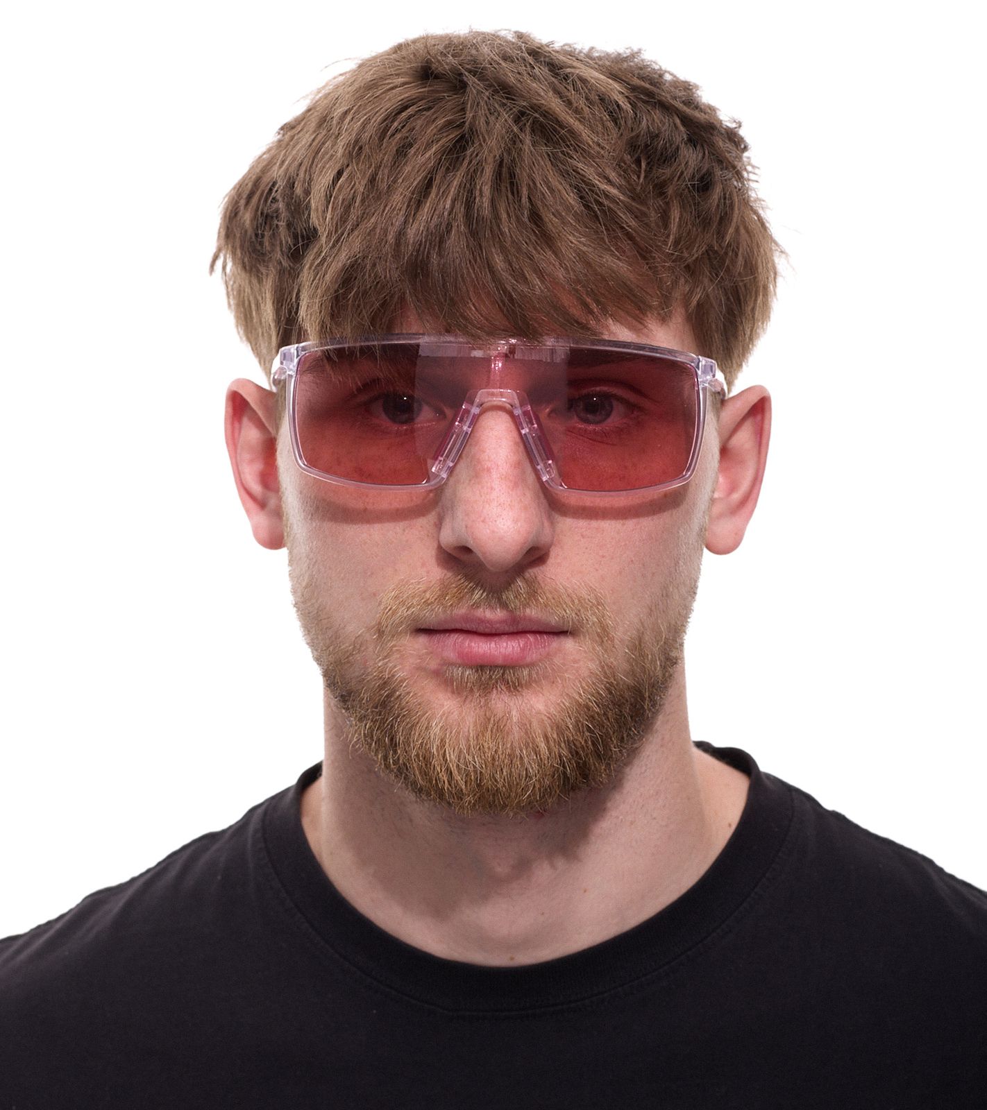 adidas sport Herren Sonnenbrille mit Rosa Gläsern Brille zum Joggen UVA & UVB Schutz Filterkategorie 1 Lauf-Brille SP0004 0027S Transparent von adidas