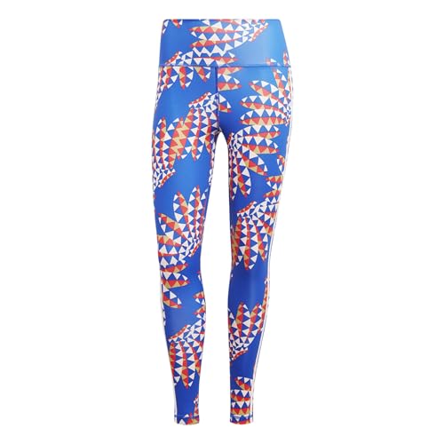 adidas Damen Farm Leggings, Bold Blue/Bliss Orange, L von adidas