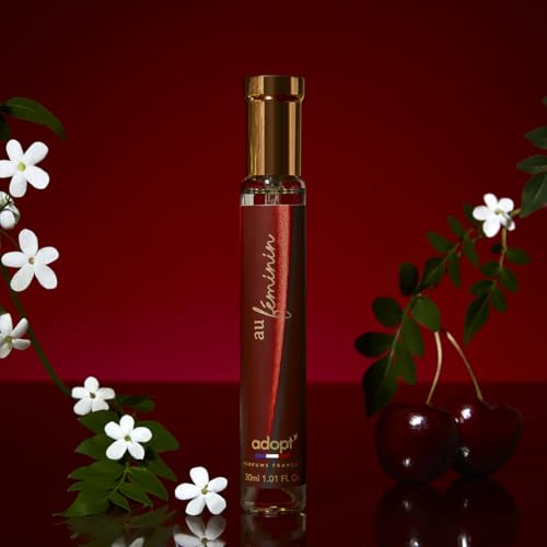 adopt AU FEMININ Eau de Parfum 30 ml | Exklusiver Damenduft, Made in France, Feminin & Facettenreich, Sinnlicher Duft mit Kirsche, Jasmin, Vanille und Sandelholz, adopt:Damenduft von adopt