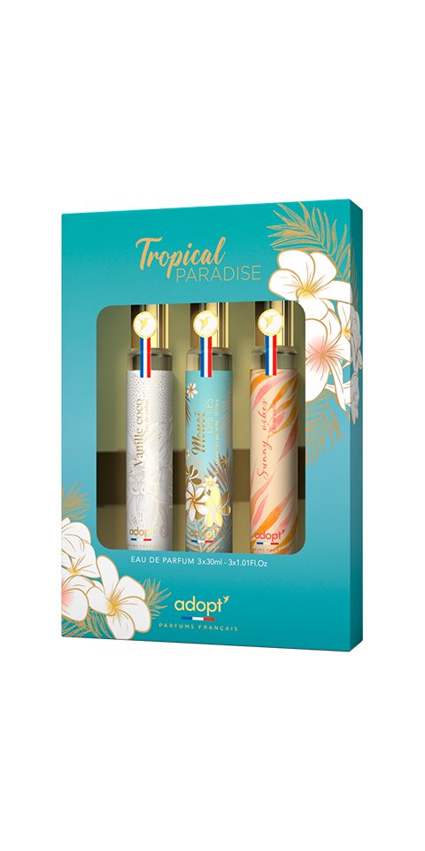 adopt Eau de Parfum adopt TROPICAL PARADISE 3 er Set, 3 x 30 ml Eau de Parfums für Damen von adopt