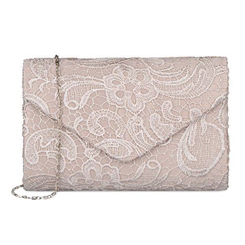 adoranda Abendtasche Damen Spitze Clutch Elegant Hochzeit Taschen Handtasche Braut von adoranda