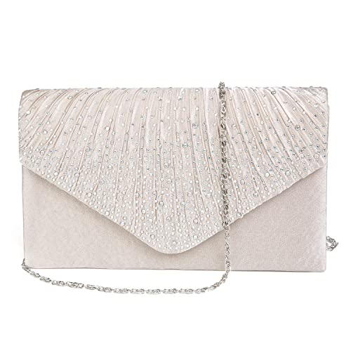 adoranda Abendtasche Damen Satin Clutch Hochzeit Tasche Party Brauttasche Handtasche Elegant von adoranda