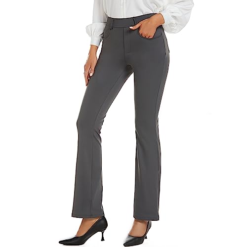 adorence Freizeithose Damen: Yoga Hose,Elegante Hose Damen, Schlaghose Damen - Stilvolle & Bequeme - und Freizeithose für den Modernen Alltag -31" Dunkelgrau,XL von adorence