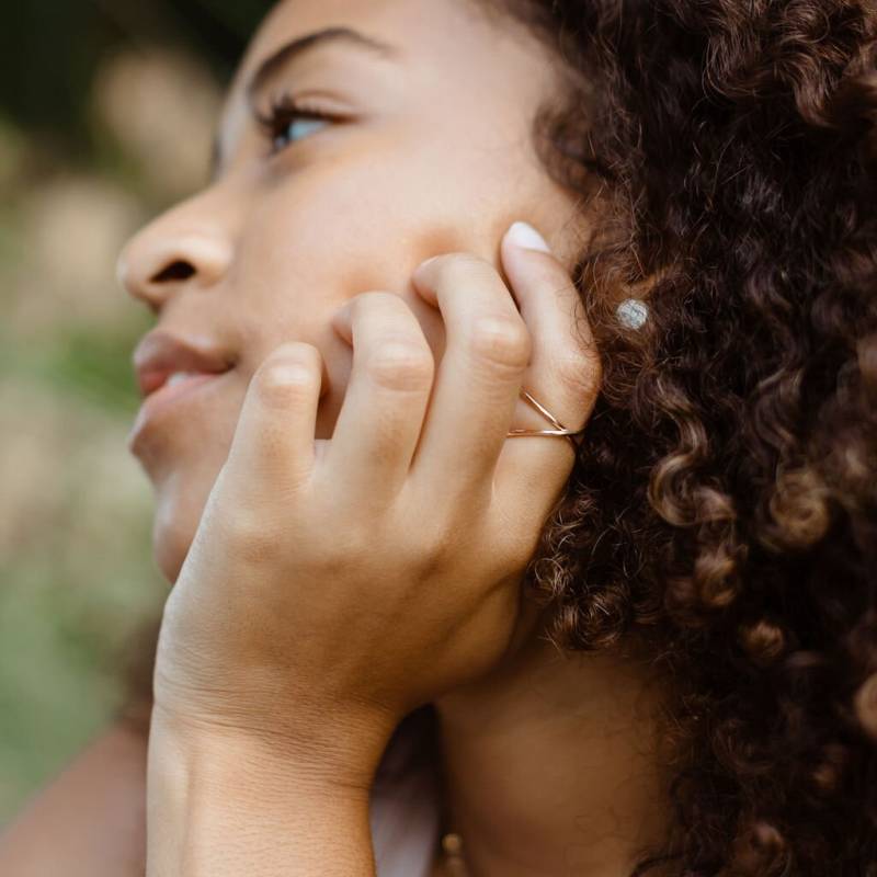 Criss Kreuz Ring Rosegold, Gold, Double X Ring, Trauring, Wickelring, Verflochtene Ringe, Stapelring von adorn512