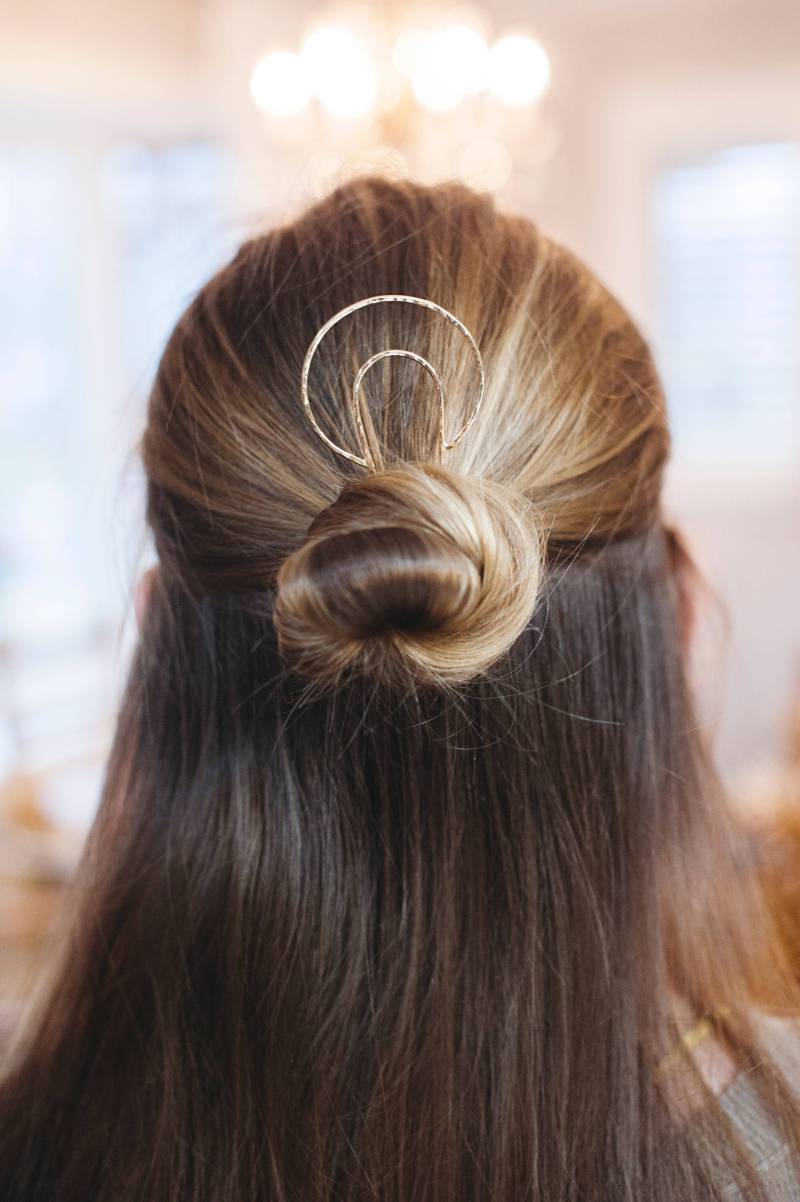 Mond Haarspange - Haarnadel Halbmond -Hochzeit Haarnadeln von adorn512