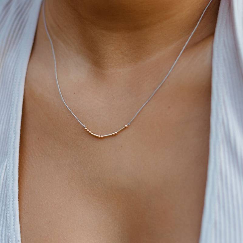 Morsecode Tochter Halskette | Geschenk Für Schmuck - Morse Code Personalisiert Zierliche Gold von adorn512
